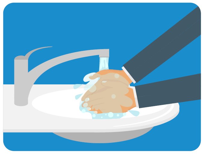 Washing hands illustration